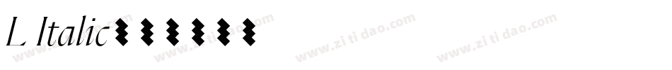 L Italic字体转换
